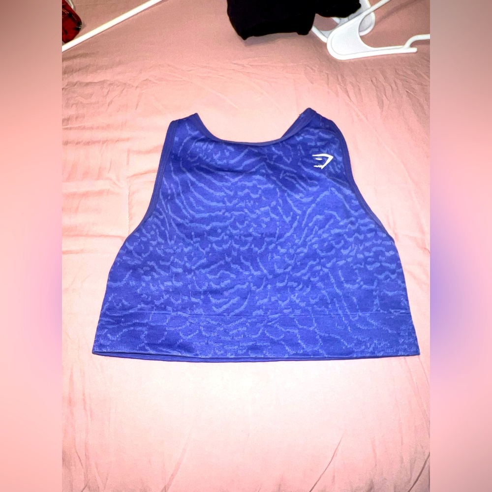 Purple zebra Gymshark sports bra